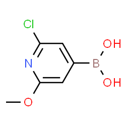 2-Chloro-6-methoxypyridine-4-boronic acid结构式