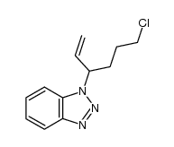 1-[1-(3-chloropropyl)-2-propenyl]-1H-1,2,3-benzotriazole结构式