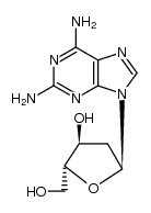 9-(2-Desoxy-α-D-ribofuranosyl)-2,6-diaminopurin结构式