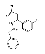 (+/-)-N-Phenylacetyl-3-(3-chlorophenyl)-β-alanine结构式