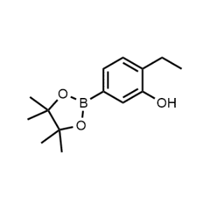 2-Ethyl-5-(4,4,5,5-tetramethyl-1,3,2-dioxaborolan-2-yl)phenol Structure