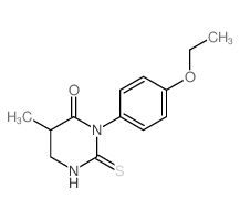 4(1H)-Pyrimidinone,3-(4-ethoxyphenyl)tetrahydro-5-methyl-2-thioxo- Structure