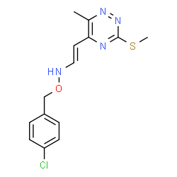 5-(2-([(4-CHLOROBENZYL)OXY]AMINO)VINYL)-6-METHYL-3-(METHYLSULFANYL)-1,2,4-TRIAZINE structure