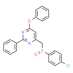 4-([(4-CHLOROPHENYL)SULFINYL]METHYL)-6-PHENOXY-2-PHENYLPYRIMIDINE Structure