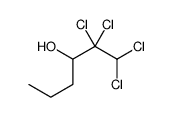 1,1,2,2-tetrachlorohexan-3-ol Structure