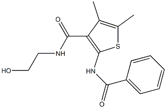 2-benzamido-N-(2-hydroxyethyl)-4,5-dimethylthiophene-3-carboxamide Structure