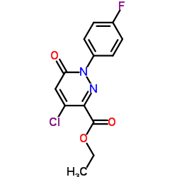 ETHYL 5-CHLORO-2,3-DIHYDRO-2-(4-FLUOROPHENYL)PYRIDAZIN-3-ONE-6-CARBOXYLAT Structure