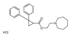 2-(azepan-1-yl)ethyl 2,2-diphenylcyclopropane-1-carboxylate,hydrochloride结构式