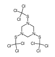 Hexahydro-1,3,5-tris[(trichloromethyl)thio]-1,3,5-triazine Structure