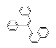 Benzene,1,1',1''-(1,3,5-hexatriene-1,2,6-triyl)tris-, (E,E,E)- (9CI)结构式