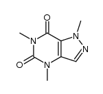 1,4,6-trimethyl-1,4-dihydro-pyrazolo[4,3-d]pyrimidine-5,7-dione结构式