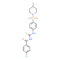 4-chloro-N-[({4-[(4-methyl-1-piperidinyl)sulfonyl]phenyl}amino)carbonothioyl]benzamide picture