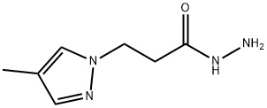 3-(4-methyl-1H-pyrazol-1-yl)propanohydrazide Structure