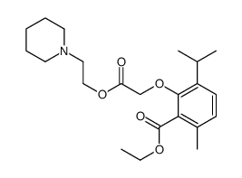 (2-Ethoxycarbonyl-6-isopropyl-3-methylphenoxy)acetic acid 2-piperidinoethyl ester结构式