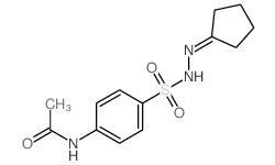 N-(4-((2-Cyclopentylidenehydrazino)sulfonyl)phenyl)acetamide结构式