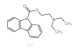 9H-Fluorene-9-carboxylicacid, 2-(diethylamino)ethyl ester, hydrochloride (1:1)结构式