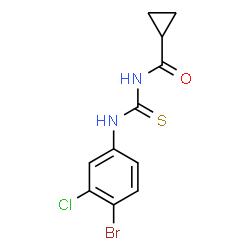 N-{[(4-bromo-3-chlorophenyl)amino]carbonothioyl}cyclopropanecarboxamide结构式