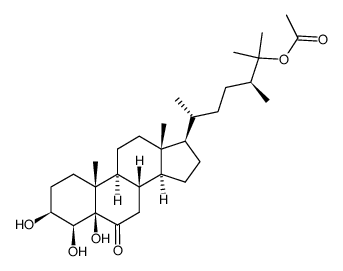 25-Acetoxy-3β,4β,5-trihydroxy-5β-ergostan-6-one Structure