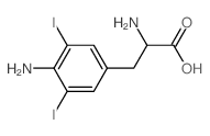 L-Phenylalanine,4-amino-3,5-diiodo-结构式