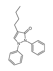 4-Butyl-1,2-diphenyl-3-pyrazolin-5-one Structure