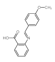 Benzoic acid, 2-(((4-methoxyphenyl)methylene)amino)- picture