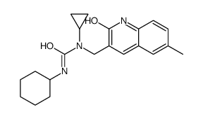 (9CI)-n-环己基-n-环丙基-n-[(1,2-二氢-6-甲基-2-氧代-3-喹啉)甲基]-脲结构式