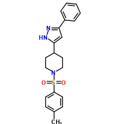 Piperidine, 1-[(4-methylphenyl)sulfonyl]-4-(5-phenyl-1H-pyrazol-3-yl)- (9CI) picture