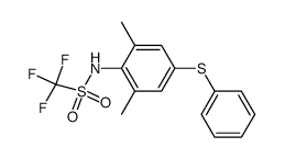 N-(2,6-Dimethyl-4-phenylsulfanyl-phenyl)-C,C,C-trifluoro-methanesulfonamide结构式