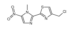 4-chloromethyl-2-(1-methyl-5-nitro-1H-imidazol-2-yl)-thiazole结构式