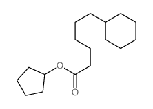 Cyclohexanehexanoic acid, cyclopentylester structure