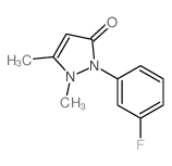 2-(3-fluorophenyl)-1,5-dimethyl-pyrazol-3-one结构式