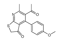 5-acetyl-4-(4-methoxyphenyl)-6-methylthieno[2,3-b]pyridin-3-one结构式