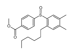 methyl 4-(2-hexyl-4,5-dimethylphenyl)sulfinylbenzoate Structure