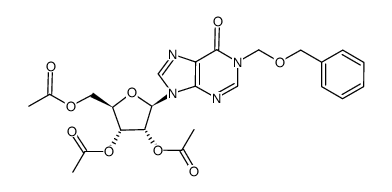 2',3',5'-tri-O-acetyl-1-[(benzyloxy)methyl]inosine Structure