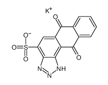 6,11-Dihydro-6,11-dioxo-1H-anthra[1,2-d]triazole-4-sulfonic acid potassium salt structure