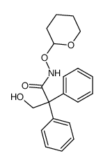 3-hydroxy-2,2-diphenyl-N-((tetrahydro-2H-pyran-2-yl)oxy)propanamide Structure