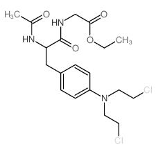 ethyl 2-[[2-acetamido-3-[4-[bis(2-chloroethyl)amino]phenyl]propanoyl]amino]acetate结构式