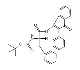 3-O-[N-tert-butyloxycarbonyl-L-phenylalanyl]-hydroxy-2-phenylindenone Structure