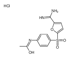 N-[4-[(5-carbamimidoyl-2-furyl)sulfonyl]phenyl]acetamide hydrochloride结构式