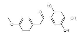 1-(2,4,5-trihydroxyphenyl)-2-(4'-methoxyphenyl)ethanone结构式