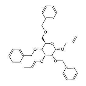 allyl 2,4,6-tri-O-benzyl-3-O-(1-propenyl)-α-D-glucopyranose结构式