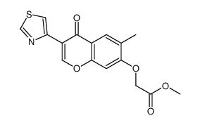 methyl 2-[6-methyl-4-oxo-3-(1,3-thiazol-4-yl)chromen-7-yl]oxyacetate Structure