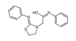 N-phenyl-2-(2-phenylimino-1,3-thiazolidin-3-yl)acetamide结构式