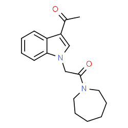 2-(3-acetyl-1H-indol-1-yl)-1-(azepan-1-yl)ethanone structure