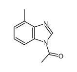 1H-Benzimidazole,1-acetyl-4-methyl-(9CI) structure