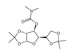 3-O-(N,N-dimethylcarbamoyl)-1,2:5,6-di-O-isopropylidene-α-D-glucose Structure