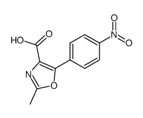 2-methyl-5-(4-nitro-phenyl)-oxazole-4-carboxylic acid Structure