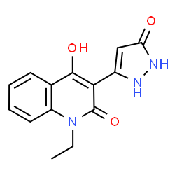 1-ETHYL-4-HYDROXY-3-(5-OXO-2,5-DIHYDRO-1H-PYRAZOL-3-YL)-1H-QUINOLIN-2-ONE Structure