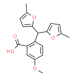 2-[BIS-(5-METHYL-FURAN-2-YL)-METHYL]-5-METHOXY-BENZOIC ACID Structure