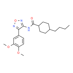 4-Butyl-N-[4-(3,4-dimethoxyphenyl)-1,2,5-oxadiazol-3-yl]cyclohexanecarboxamide picture